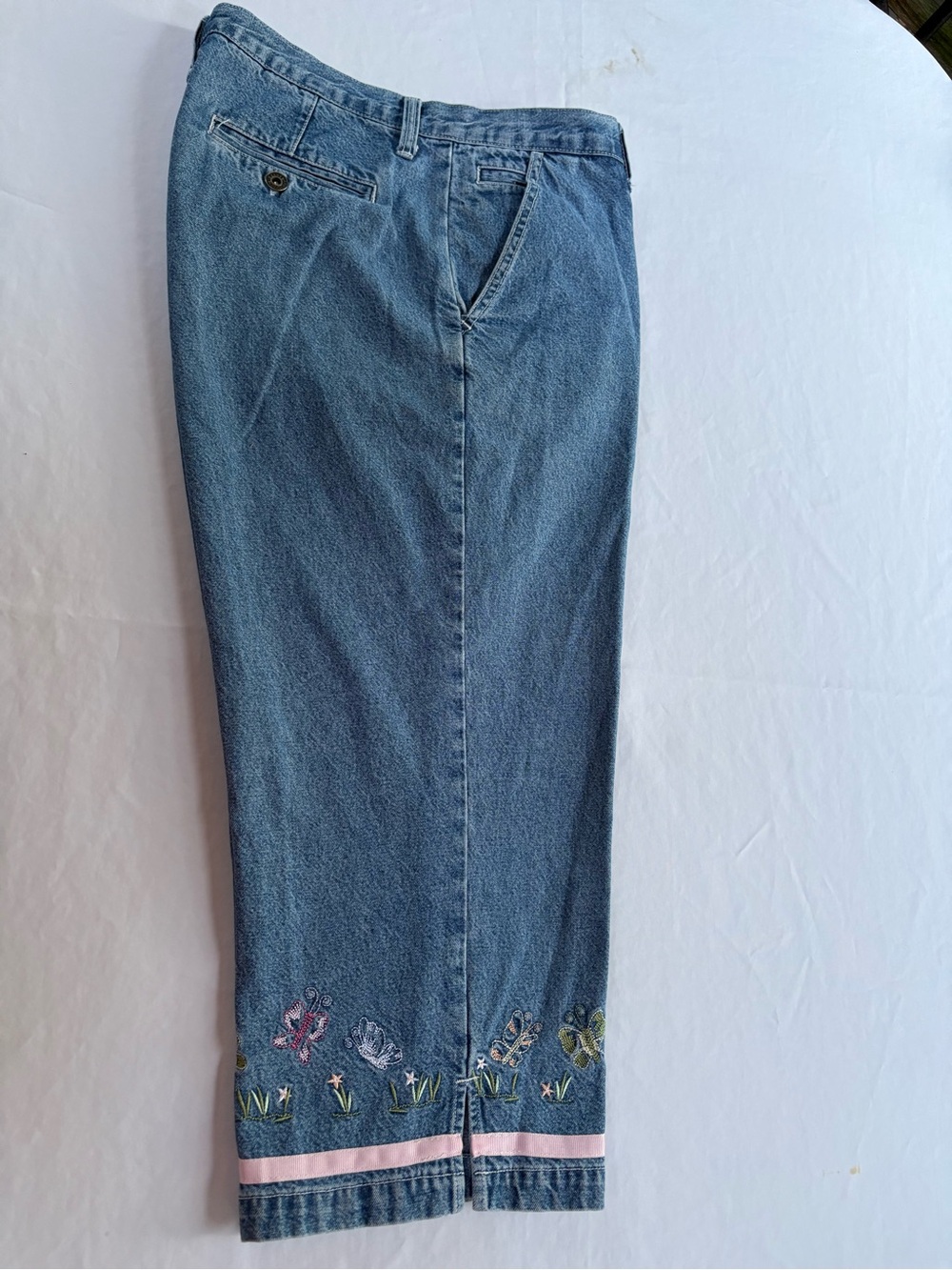 Christopher & Banks Blue Denim Skirt with Stitched Waistband Size 12
